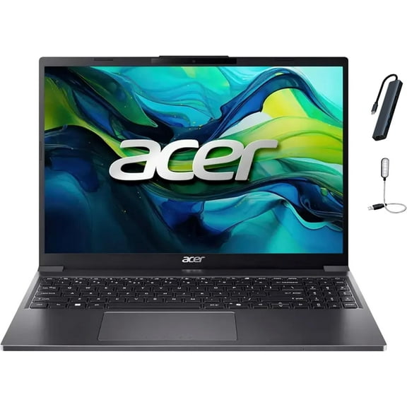 Acer Aspire Go 15 Laptop, 15.3" WUXGA(1920 x 1200) IPS Display, Intel i5-1334U Processor, 32GB DDR5 RAM, 2TB SSD, Windows 11 Home, Wi-Fi, Bluetooth, Steel Gray with Mazepoly Accessories