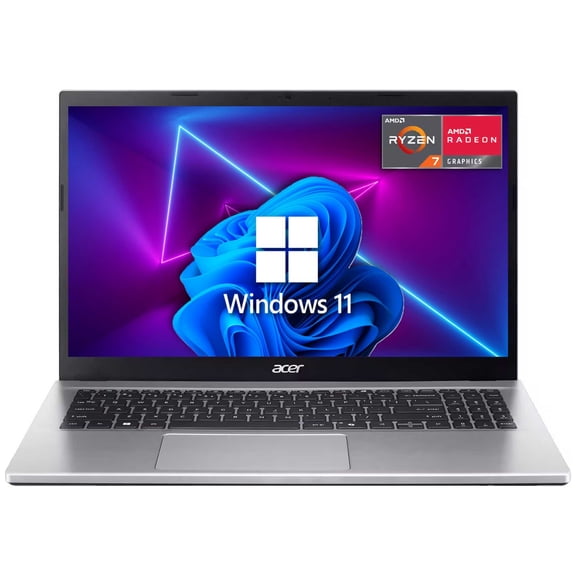Acer Aspire Go 15 Laptop, 15.6" FHD Display, AMD Ryzen 7 7730U, Radeon Graphics, 16GB RAM, 512GB PCIe Storage, Ethernet (RJ-45), USB-C DP, Silver