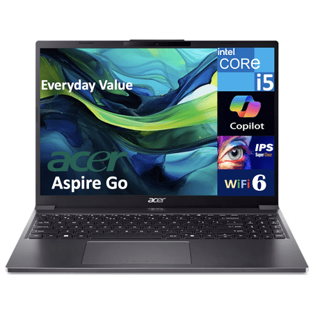 Acer Aspire Go Everyday Value Laptop 15.3in IPS WUXGA Display (Intel i5-1334U, 32GB DDR5, 1TB PCIe SSD, Intel UHD, WiFi 6, Webcam, Bluetooth 5.1, Win 11 Pro)