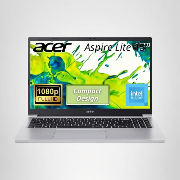 Acer Aspire Lite 15'' FHD Laptop, Intel N305, 8GB RAM ,128GB SSD, Windows 11 Home, AL15-36P-32XP
