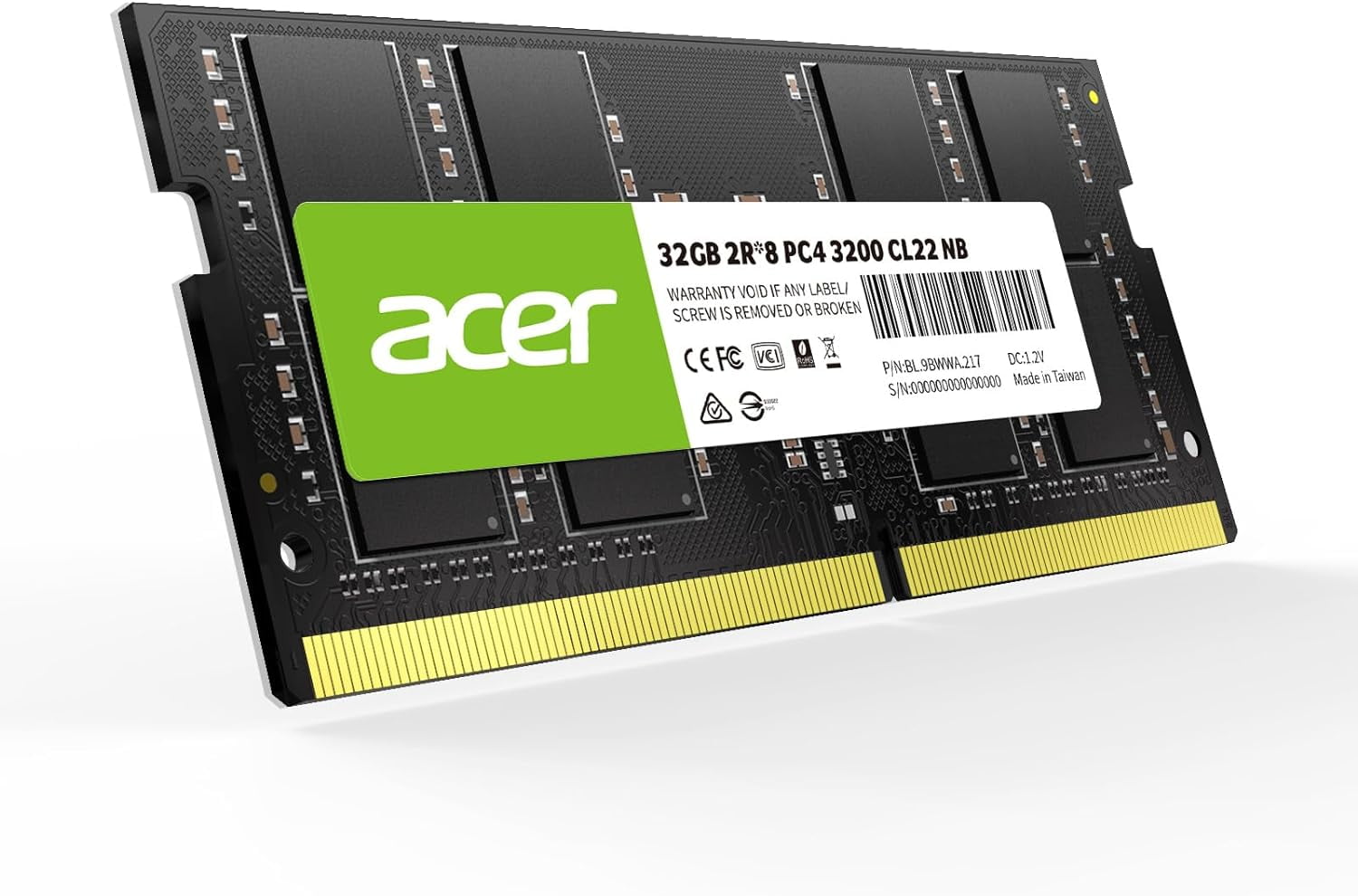 Acer BL.9BWWA.217 SD100 32GB Single RAM 3200 MHz DDR4 CL22 1.2V