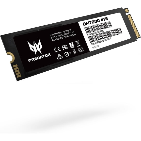 Acer BL.9BWWR.107 Predator GM7000 4TB 7400 RPM NVMe Gen4 Gaming Internal SSD Drive for PS5