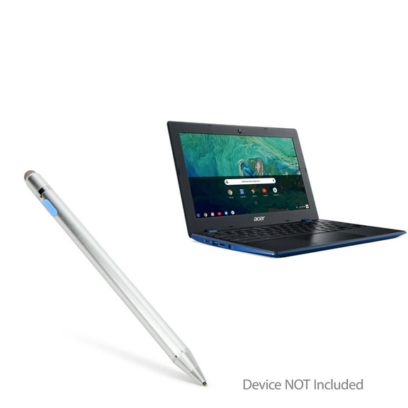 Acer Chromebook 11 (CB311) Stylus Pen, BoxWave AccuPoint Active Stylus Electronic Stylus with Ultra Fine Tip for Acer Chromebook 11 (CB311) - Metallic Silver