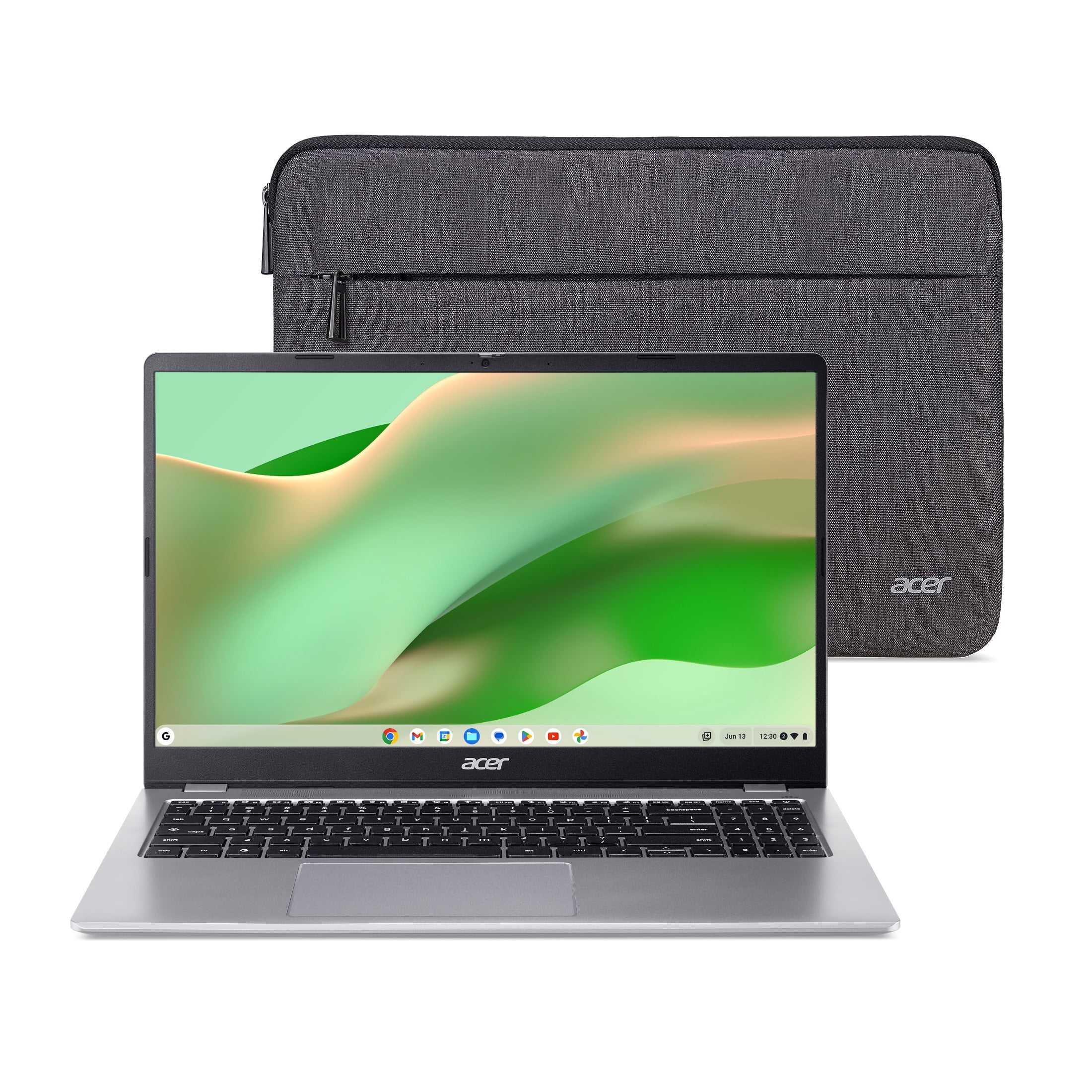 Acer Chromebook 315 15.6 Full HD (1920 x1080) Laptop, Intel Processor N50, 8GB RAM 128GB, Sparkling Silver CB315-7HT-C7GN, ChromeOS