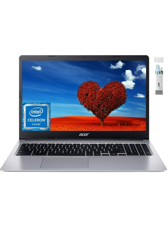 Acer Chromebook 315 15.6" HD Laptop, Intel Dual-Core Processor, 4GB RAM, 64GB eMMC, 12.5H Long Battery, Chrome OS, Cefesfy Multifunctional Brush