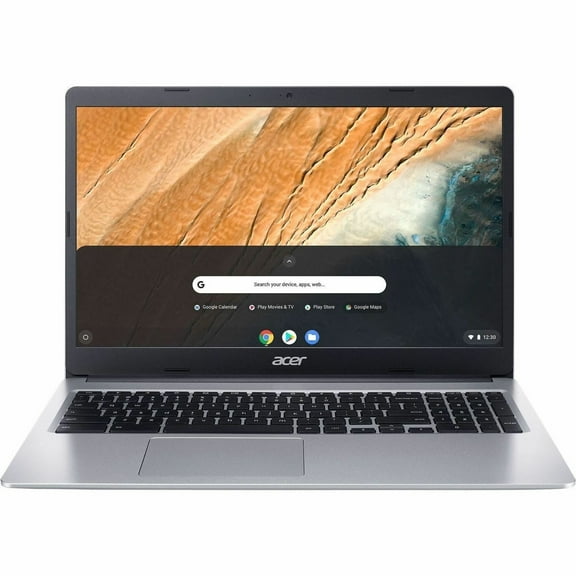 Acer Chromebook 315 CB315-3H-C5JS - Intel Celeron - N4020 / up to 2.8 GHz - Chrome OS - UHD Graphics 600 - 4 GB RAM - 32 GB eMMC - 15.6" 1366 x 768 (HD) - Wi-Fi 5 - pure silver - kbd: US