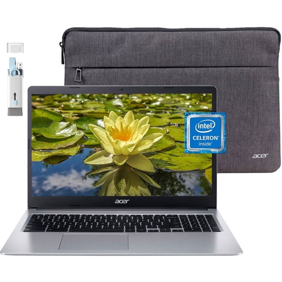 Acer Chromebook 315 15.6" Laptop, Intel Celeron Dual-Core, 4GB RAM, 64GB eMMC, 128GB SD Card, Intel UHD Graphics, Chrome OS