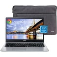 thumbnail image 1 of Acer Chromebook 315 Laptop, 15.6" HD Display, Intel Celeron N4020, 4GB RAM, 64GB eMMC, ‎Intel UHD Graphics 600, Wi-Fi, Bluetooth, Chrome OS, Bundle with Cefesfy USB Hub, 1 of 8