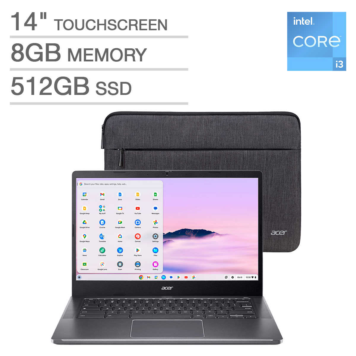 LCD Touch Screen Assembly For Acer Chromebook Spin 512 R851TN – 12 Inch – 1366x912 – Black