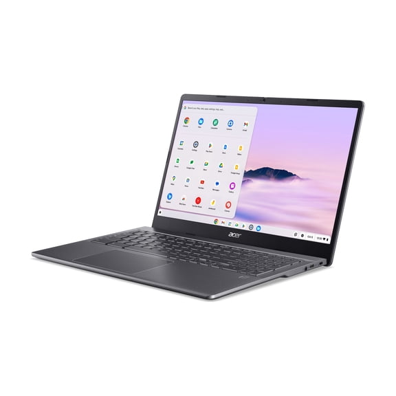 Acer Chromebook Plus 515 CBE595-2T - Intel Core 7 - 150U / up to 5.4 GHz - Chrome OS - Intel Graphics - 16 GB RAM - 256 GB SSD NVMe, 3D Triple-level Cell (TLC) - 15.6" IPS touchscreen 1920 x 1080 (Full HD) - Wi-Fi 6E - steel gray - kbd: US