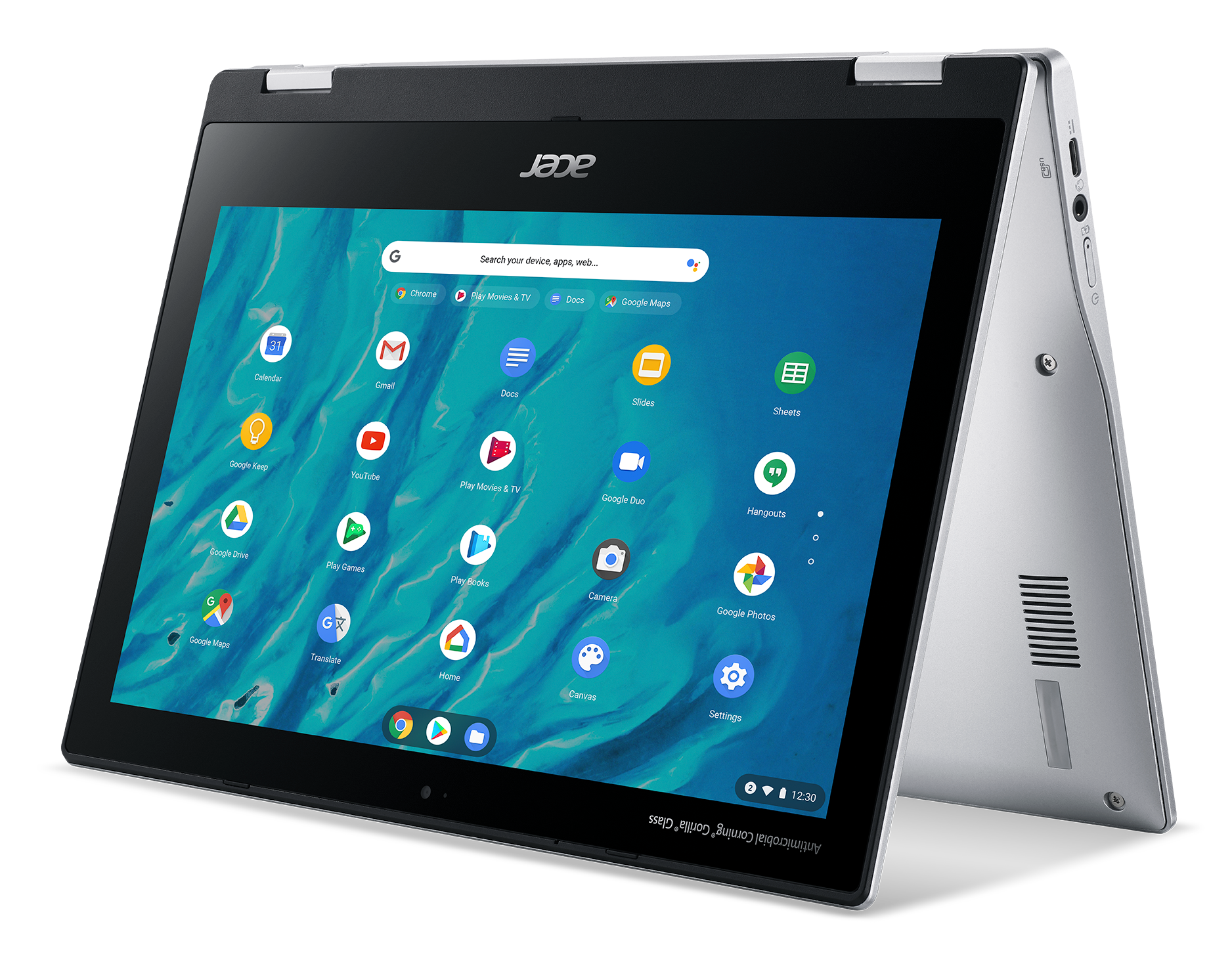 Acer Chromebook Spin 311 11.6" Touchscreen Laptop, MediaTek MT8183C Core Pilot, 4GB RAM, 32GB HD, Chrome OS, Silver, CP311-3H-K23X - image 1 of 16