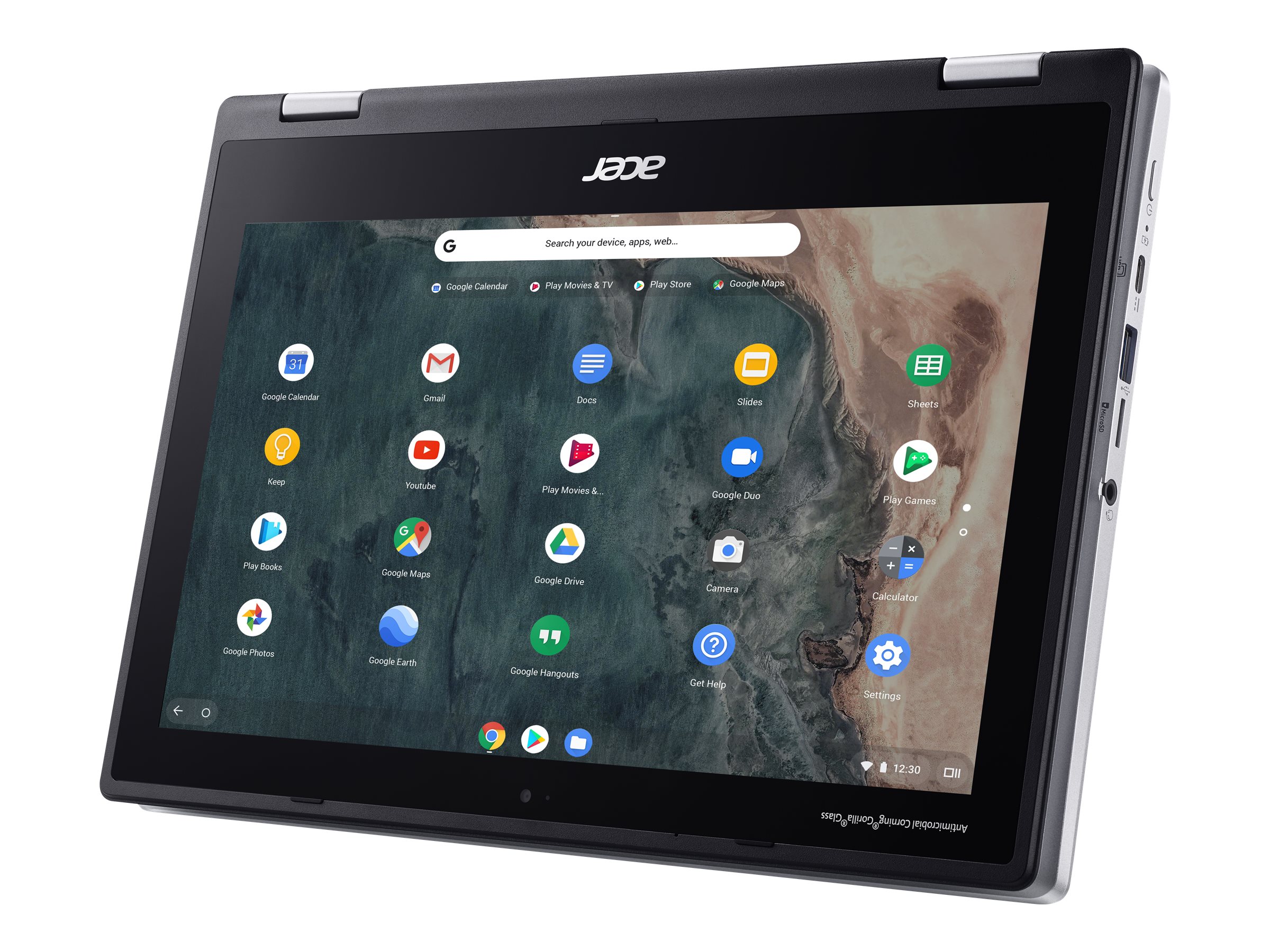 Acer Chromebook Spin 311 CP311-2H-C008 - Flip design - Celeron N4000 / 1.1 GHz - Chrome OS - 4 GB RAM - 64 GB eMMC - 11.6" AHVA touchscreen 1366 x 768 (HD) - UHD Graphics 600 - Wi-Fi, Bluetooth - pure silver - kbd: US - image 1 of 13