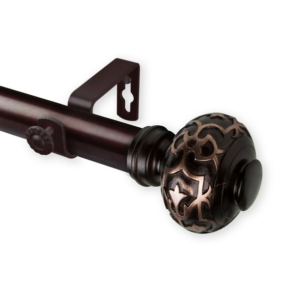 Acer Curtain Rod 1" OD 120-170 inch - Bronze