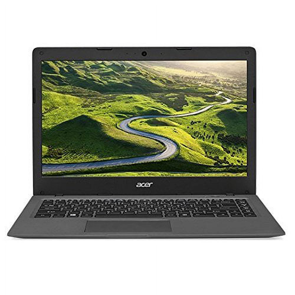 Acer Mineral Gray 14" Aspire One Cloudbook AO1-431-C8G8 Laptop PC, Windows 10, Office 365 Personal 1-year subscription included with Intel Celeron N3050 Processor, 2GB Memory, 32GB eMMC - image 1 of 9