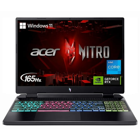 Acer Nitro 16 Gaming Laptop 16.0in 165Hz WUXGA IPS (13th Gen Intel 14-Core i7-13700H, GeForce RTX 4050 6GB, 32GB DDR5, Backlit KYB, Thunderbolt 4, Win11Home)