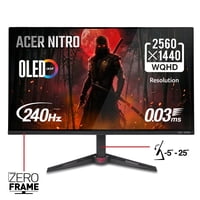 Acer Nitro VG277U Xbiip 27" Widescreen WQHD 1440p (2560 x 1440) 240Hz 0.03ms HDR 400 QD-OLED AMD FreeSync Premium Gaming Monitor