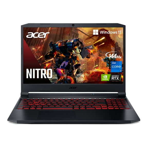 Acer Nitro 5 AN515-57-79TD Gaming Laptop | Intel Core i7-11800H | NVIDIA GeForce RTX 3050 Ti Laptop GPU | 15.6" FHD 144Hz IPS Display | 8GB DDR4 | 512GB NVMe SSD | Killer Wi-Fi 6 | Backlit Keyboard
