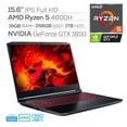 thumbnail image 1 of Acer Nitro 5 Gaming Laptop, 15.6" IPS FHD, AMD Ryzen 5 4600H (beat i7-9750H), NVIDIA GTX 1650, 6 Cores up to 4.00 GHz, 16GB RAM, 256GB SSD+1TB HDD, Backlit, RJ-45, Wi-Fi 6, USB-C, Win 10, 1 of 8