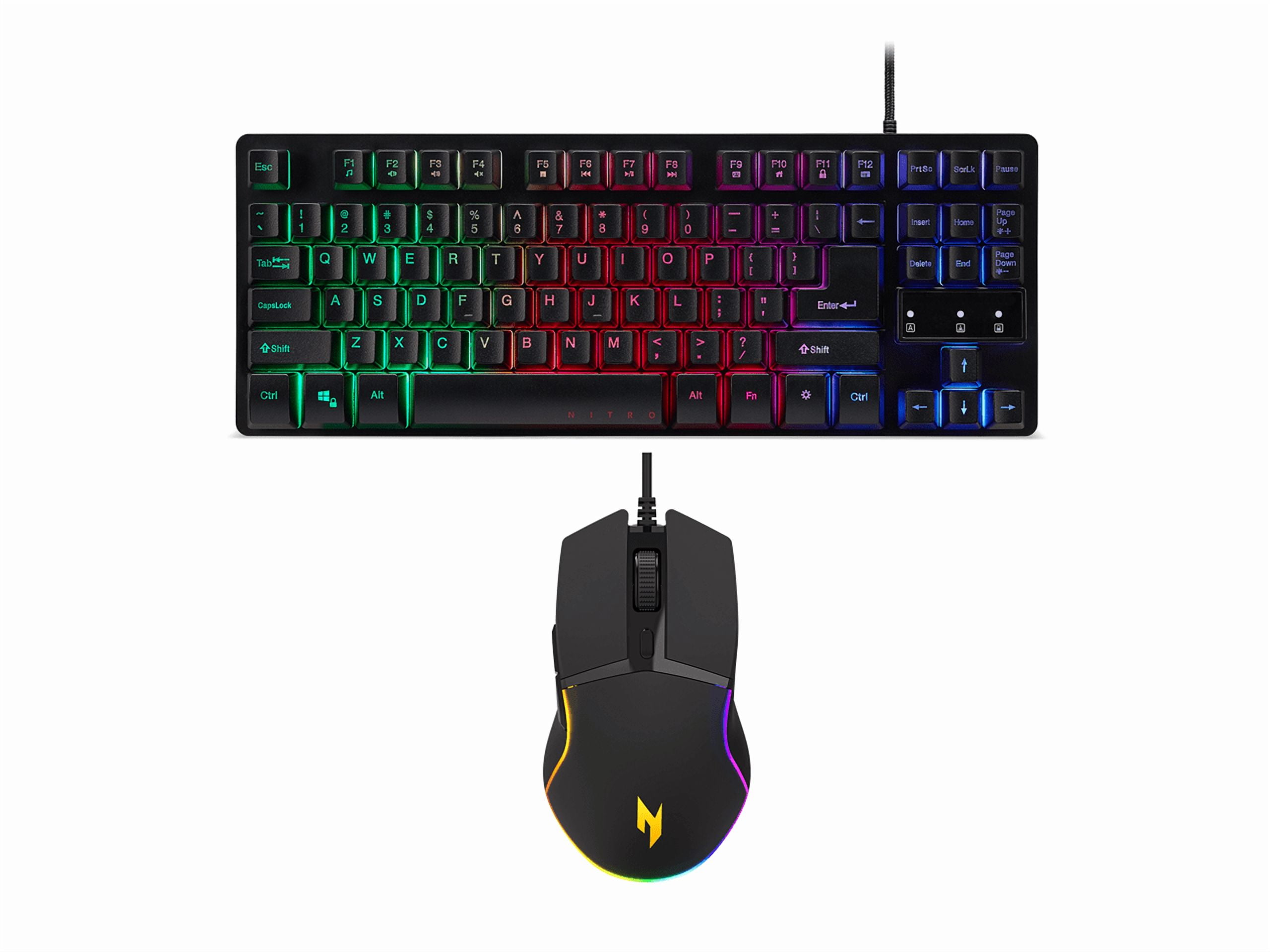 Acer ディスプレイとメカニカルキーボードセット Acer Nitro Accessory Gaming Keyboard and Mouse Combo Set - Walmart.com