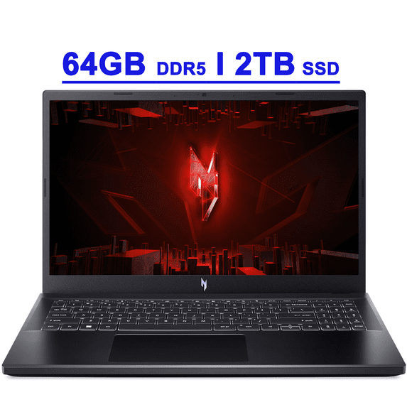 Acer Nitro V 15 Premium Gaming Laptop 15.6" FHD IPS 144Hz Intel Octa-core i5-13420H 64GB DDR5 2TB SSD GeForce RTX 4050 Backlit USB-C Win11