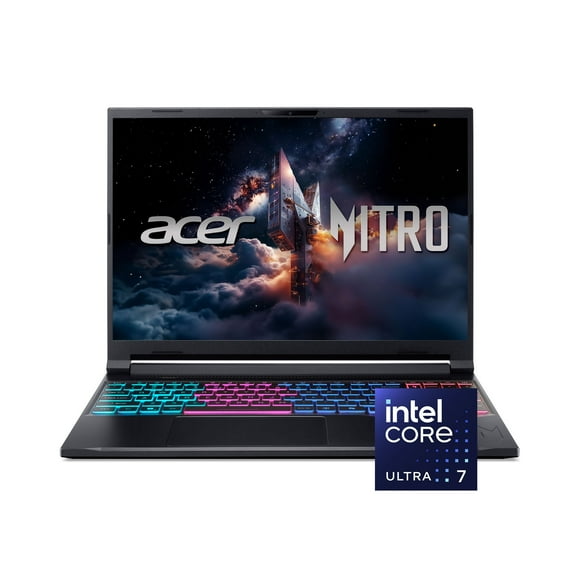 Acer Nitro V 16S 16 WUXGA IPS 180Hz Gaming Laptop, Intel Core 7 processor 240H, NVIDIA GeForce RTX 5060 with 8GB GDDR7 VRAM, 16GB RAM, 1TB PCIe Gen 4 SSD, Obsidian Black