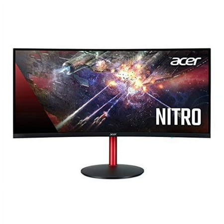 Acer Nitro XZ342CK Pbmiiphx 34" 1500R Curved WQHD (3440 x 1440) VA Gaming Monitor with AMD Radeon Freesync, VESA Certified DisplayHDR400, 95% sRGB, 144Hz, 1ms VRB (Display Port & 2 x HDMI 2.0 Ports)