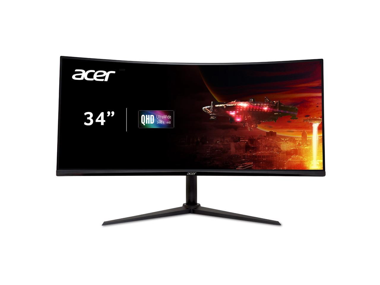 Acer Nitro XZ342CU V3 34 LCD Curved QHD FreeSync 180Hz 1ms VRB Gaming  Monitor with HDR400 (HDMI, DisplayPort) Black XZ342CU V3 - Best Buy