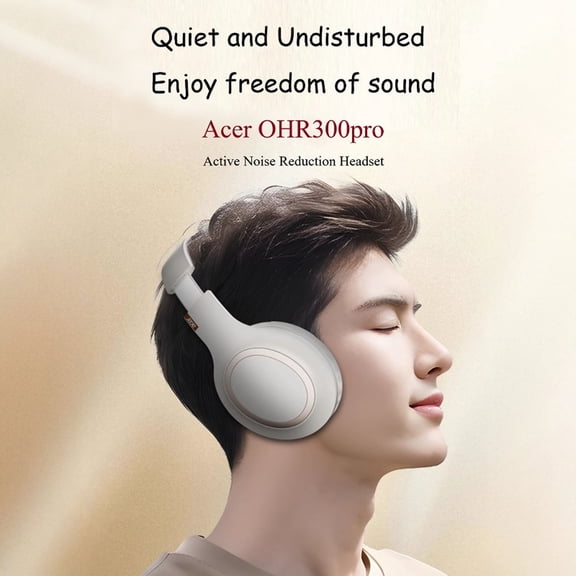OHR300pro Wireless Headset for Music and Gaming Headset Wireless Audio, Wireless Headphones with Bluetooth 5.4, ANC Active Noise Cancellation