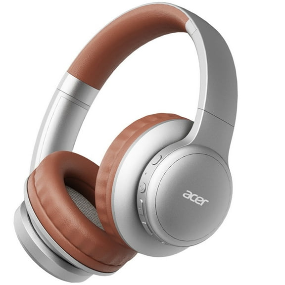 Acer Over-ear Headphones with 60H Playtime, Hi-Res Audio Foldable and Comfortable, Silver