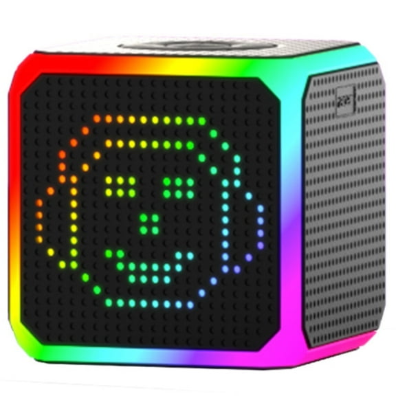 Acer Portable Bluetooth Speaker with Led Lights, Mini Wireless Speakers Bass with FM Radio TWS Pair, for Home/Party/Outdoor