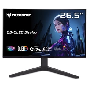Acer Predator 27" WQHD (2560 x 1440) QD-OLED Gaming Monitor, AMD FreeSync Premium Technology, 240Hz, 0.03ms Response Time, 400nits @ HDR 10%, DCI-P3 99%, Black, X27U W1bmiipprx