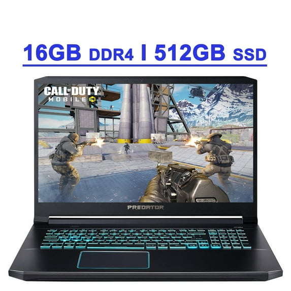 Acer Predator Helios 300 17 Premium Gaming Laptop 17.3” FHD 144Hz IPS Display 10th Gen Intel Hexa-Core i7-10750H 16GB DDR4 512GB SSD GeForce RTX 2060 6GB Backlit Keyboard USB-C HDMI WiFi6 Win10