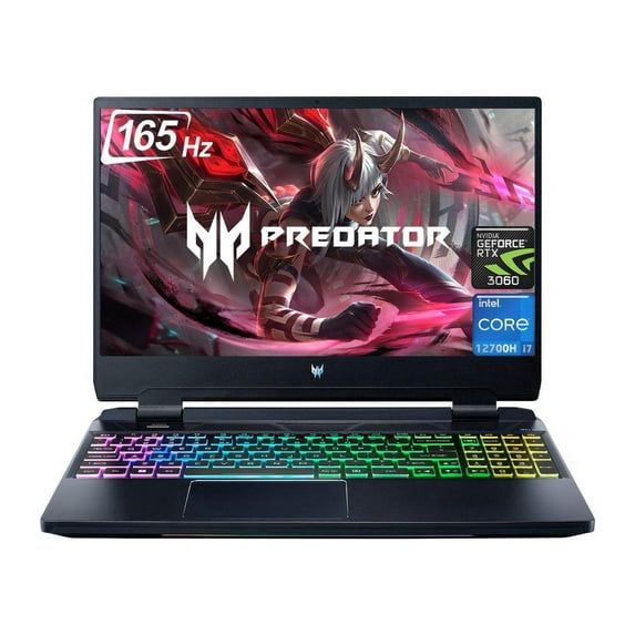 Acer Predator Helios 300 Gaming Laptop, 15.6" FHD IPS 165Hz Display, Intel Core i7-12700H, NVIDIA GeForce RTX 3060, 32GB DDR5 RAM, 2TB SSD, Wi-Fi 6E, Backlit Keyboard, Thunderbolt 4, Windows 11 Home