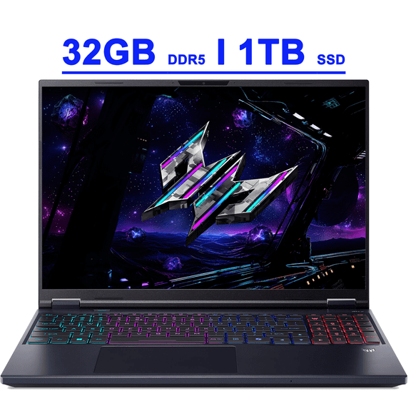 Acer Predator Helios Neo 16 AI Premium Gaming Laptop 16" 2560x1600 IPS 240Hz (100% DCI-P3 500nits) Intel 24-core Ultra 9 275HX 32GB DDR5 1TB SSD GeForce RTX 5070 Ti (Up to 992 AI TOPS) Win11 Copilot