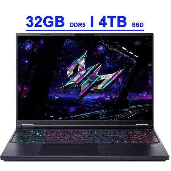 Acer Predator Helios Neo 16 AI Premium Gaming Laptop 16" 2560x1600 IPS 240Hz (100% DCI-P3 500nits) Intel 24-core Ultra 9 275HX 32GB DDR5 4TB SSD GeForce RTX 5070 Ti (Up to 992 AI TOPS) Win11 Copilot