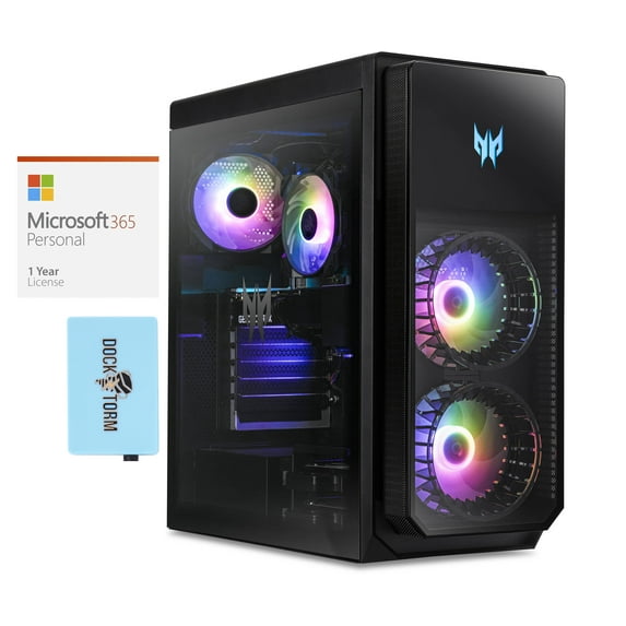 Acer Predator Orion 5000 Gaming/Entertainment Desktop PC (Intel i7-12700F 12-Core, NVIDIA GeForce RTX 3070, 64GB DDR5 4400MHz RAM, Win 11 Pro) with Microsoft 365 Personal , Hub