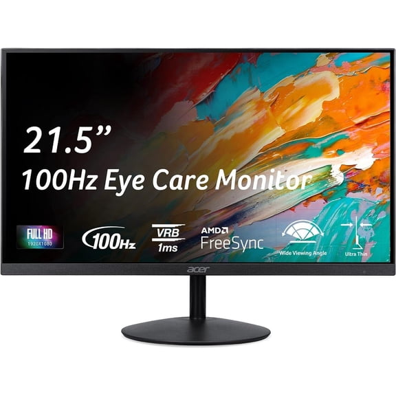Acer SB222Q E 22" Class Full HD LED Monitor, 16:9, Black