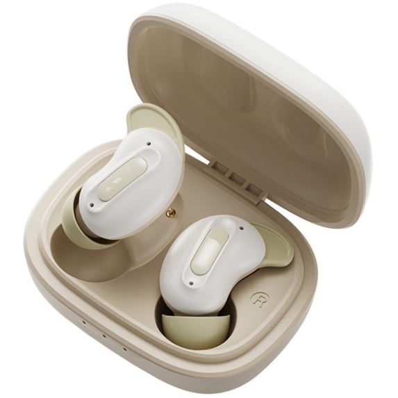 Acer Mini Sleep Earbuds Bluetooth 5.4 – Ultra-Small ANC Earbuds for Side Sleepers, Noise Cancellation, Soft Fit, Deep Bass, ENC Mic & Touch Control / Beige