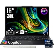 Acer Swift 16 AI Laptop, 16" 3K 120Hz OLED Touchscreen, Intel Core Ultra 7 256V Series 2, Stylus Pen, Backlit Keyboard, Fingerprint, Wi-Fi 7, Windows 11 Home, Ice Black(16GB DDR5 RAM | 1TB SSD)