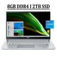 thumbnail image 1 of Acer Swift 3 14 Business Laptop 14" FHD IPS ComfyView Display 11th Gen Intel Quad-Core i5-1135G7 Processor 8GB DDR4 2TB SSD Intel Iris Xe Graphics Backlit Fingerprint HDMI USB-C Webcam Win10 Silver, 1 of 7