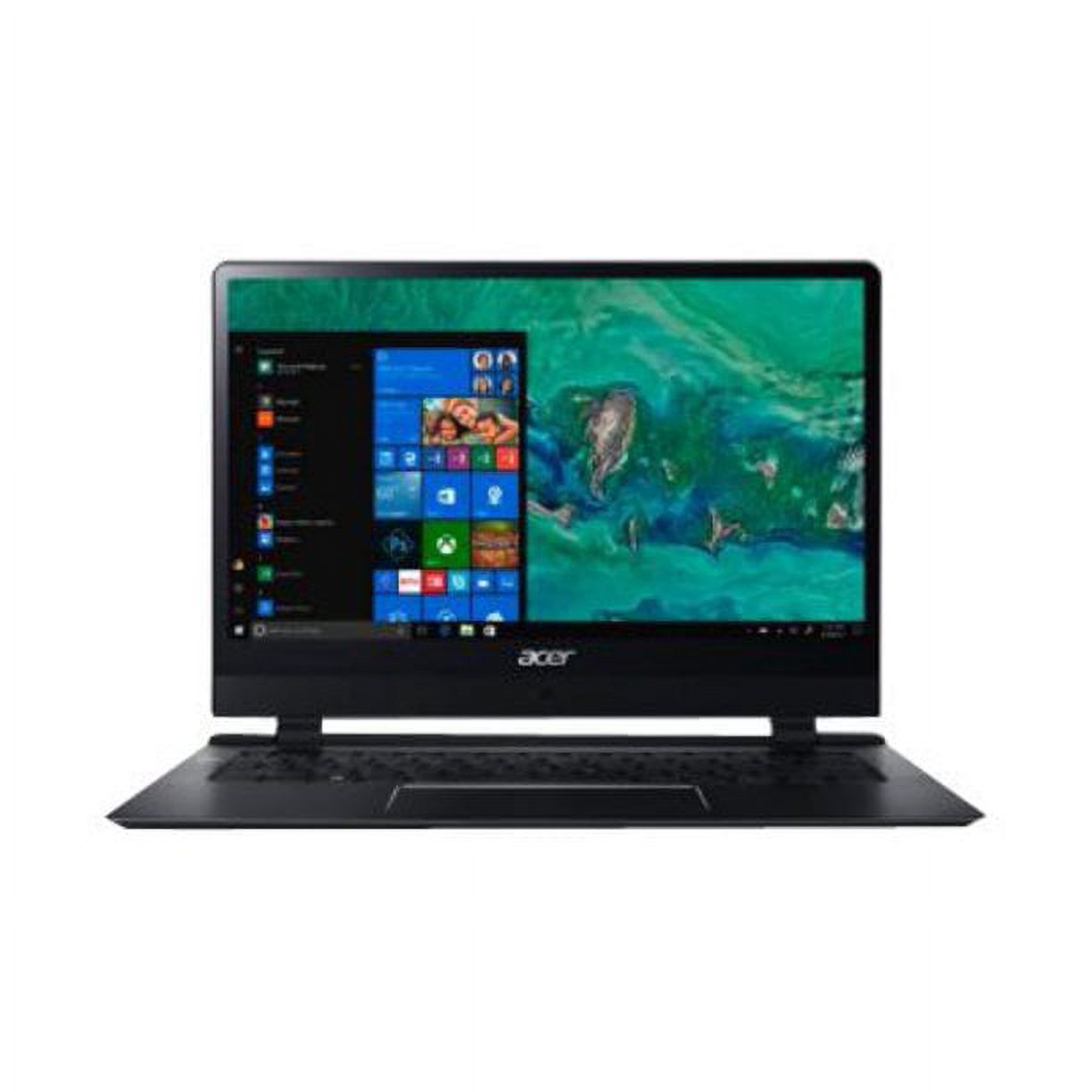 Acer Swift 7 SF714-51T-M9H0 - Core i7 7Y75 / 1.3 GHz - Win 10 Home 64-bit - 8 GB RAM - 256 GB SSD - 14" touchscreen 1920 x 1080 (Full HD) - HD Graphics 615 - Wi-Fi 5, Bluetooth - 4G - black - kbd: US - image 1 of 2
