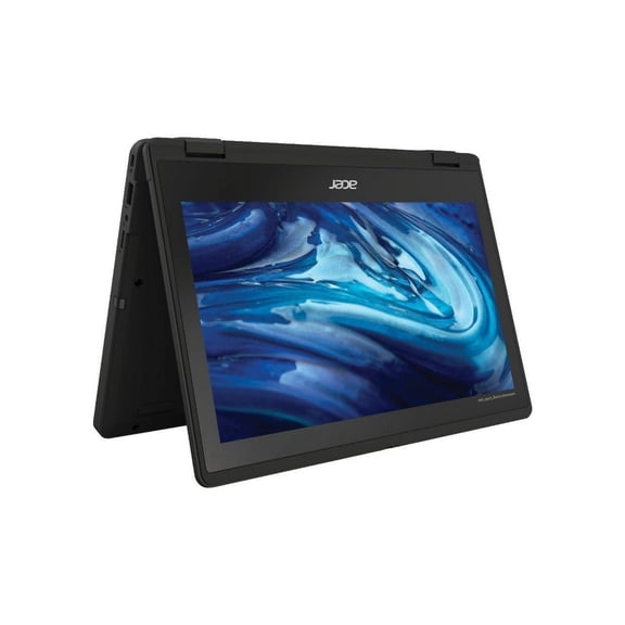 Acer TravelMate B3 Spin 11 TMB311R-33-P1GS 11.6" Touchscreen Convertible Notebook - Intel N200 Quad-core 1 GHz - 8 GB RAM - 128 GB SSD - Windows 11 Pro - Intel UHD Graphics - Black NX.VZ0AA.005