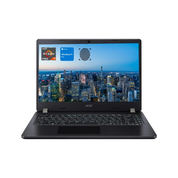 Acer TravelMate P2 Business Laptop, AMD Ryzen 7 PRO 5850U (Beat i7-1165G7), 14" FHD Display, 16GB RAM, 1TB SSD, FP Reader, Backlit KB, SD Card Reader, Privacy Cam, Wi-Fi 6, HDMI, Win 11 Pro, Black