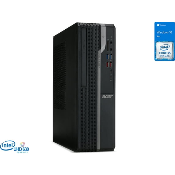 Acer Veriton X4 Desktop, Intel Core i5-9400 Upto 4.1GHz, 8GB RAM, 512GB SSD, DVDRW, DisplayPort, HDMI, VGA, Card Reader, Wi-Fi, Bluetooth, Windows 10 Pro