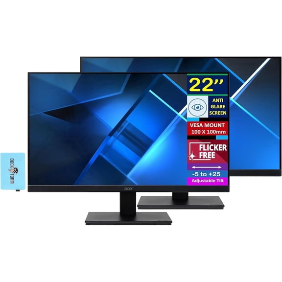 Acer Vero V227Q H 21.5 FHD VA Monitor 100Hz 4ms FreeSync 250 Nits 2 Pack w/DKZ Hub