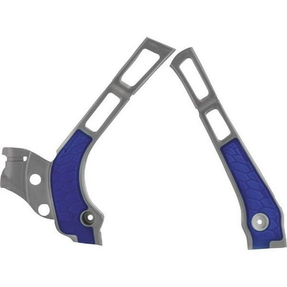 Acerbis X-Grip Silver/Blue Frame Protectors (2464741404)