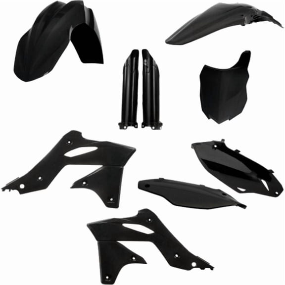 Acerbis 2314180001; Full Plastic Kit Black Fits Kawasaki