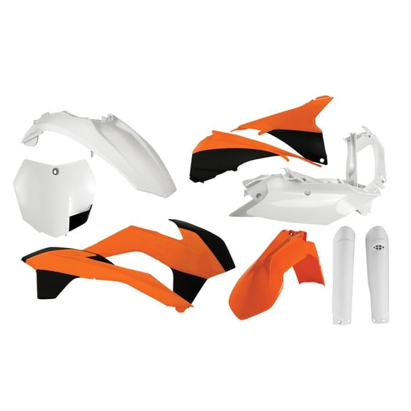 Acerbis 2403091008; Full Plastic Kit Orange / Black