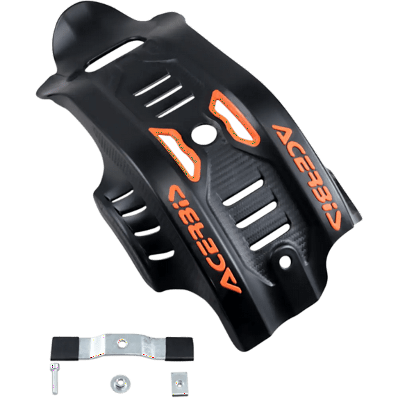 Acerbis Skid Plate for KTM/Husqvarna 450 Models (2019-2023), Black/Orange Polypropylene Engine & Frame Guard (2733465229)
