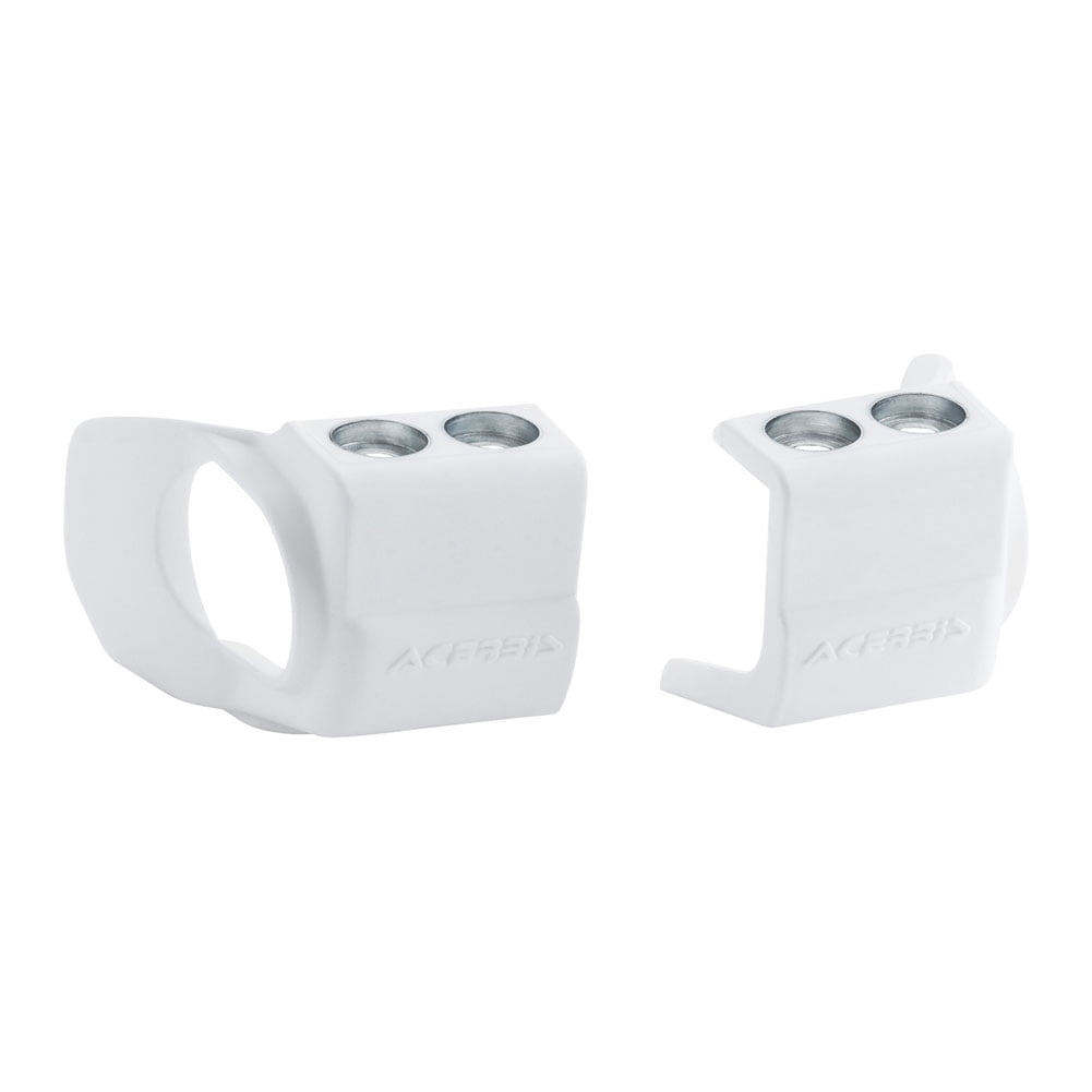 :Acerbis Fork Shoe Protectors White - Fits: Honda CRF250R 2009-2019